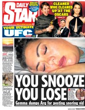 Daily Star (UK) Newspaper Front Page for 26 February 2019