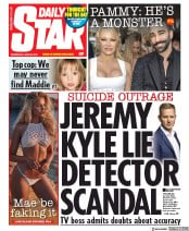Daily Star (UK) Newspaper Front Page for 26 June 2019