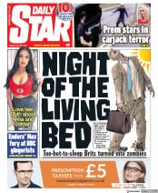 Daily Star (UK) Newspaper Front Page for 26 July 2019