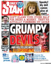 Daily Star (UK) Newspaper Front Page for 27 October 2023