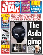 Daily Star (UK) Newspaper Front Page for 28 October 2023