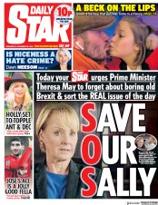 Daily Star (UK) Newspaper Front Page for 28 November 2018