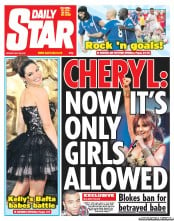 Daily Star Newspaper Front Page (UK) for 28 May 2012