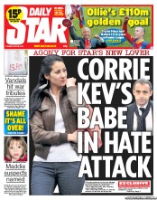 Daily Star Newspaper Front Page (UK) for 28 May 2013