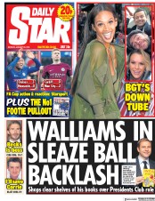Daily Star (UK) Newspaper Front Page for 29 January 2018