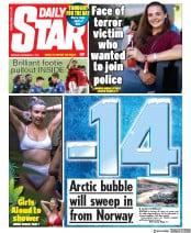 Daily Star (UK) Newspaper Front Page for 2 December 2019