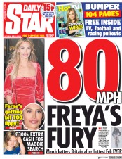 Daily Star (UK) Newspaper Front Page for 2 March 2019