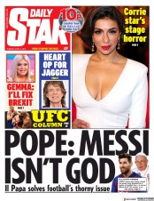 Daily Star (UK) Newspaper Front Page for 2 April 2019