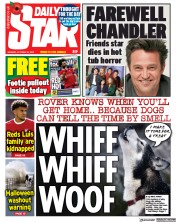 Daily Star (UK) Newspaper Front Page for 30 October 2023