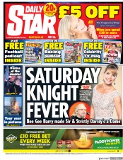 Daily Star (UK) Newspaper Front Page for 30 December 2017