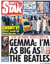 Daily Star (UK) Newspaper Front Page for 30 January 2019
