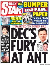 Daily Star (UK) Newspaper Front Page for 30 March 2019
