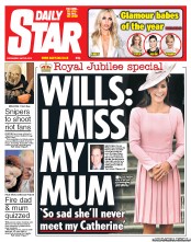 Daily Star Newspaper Front Page (UK) for 30 May 2012