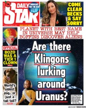 Daily Star (UK) Newspaper Front Page for 31 October 2023