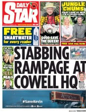 Daily Star (UK) Newspaper Front Page for 3 November 2018