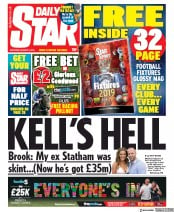 Daily Star (UK) Newspaper Front Page for 3 August 2019