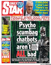 Daily Star (UK) Newspaper Front Page for 4 October 2023
