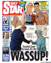 Daily Star (UK) Newspaper Front Page for 4 June 2019