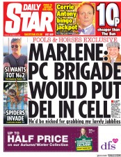 Daily Star (UK) Newspaper Front Page for 5 October 2018