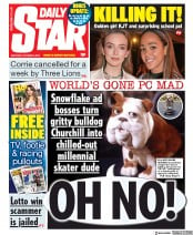 Daily Star (UK) Newspaper Front Page for 5 October 2019