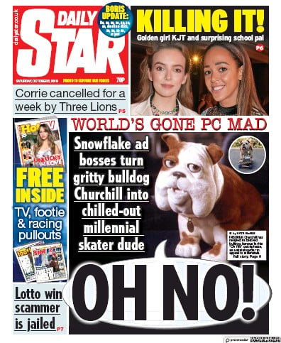 Daily Star Newspaper Front Page (UK) for 5 October 2019