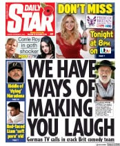 Daily Star (UK) Newspaper Front Page for 5 November 2019