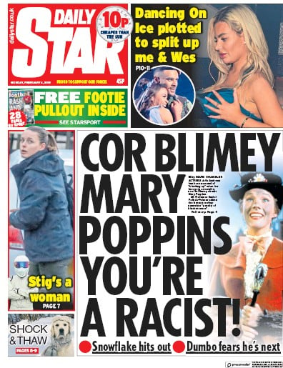 Daily Star Newspaper Front Page (UK) for 5 February 2019