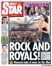 Daily Star Newspaper Front Page (UK) for 5 June 2012