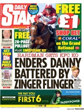 Daily Star (UK) Newspaper Front Page for 6 April 2019
