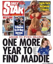 Daily Star (UK) Newspaper Front Page for 6 June 2019