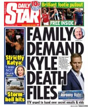 Daily Star (UK) Newspaper Front Page for 7 October 2019