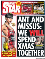 Daily Star (UK) Newspaper Front Page for 7 December 2017