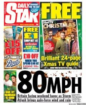 Daily Star (UK) Newspaper Front Page for 7 December 2019