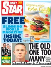 Daily Star (UK) Newspaper Front Page for 7 January 2019
