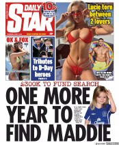 Daily Star (UK) Newspaper Front Page for 7 June 2019