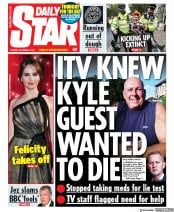Daily Star (UK) Newspaper Front Page for 8 October 2019