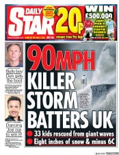 Daily Star (UK) Newspaper Front Page for 8 December 2017