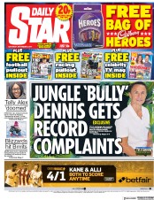 Daily Star (UK) Newspaper Front Page for 9 December 2017