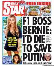 Daily Star (UK) Newspaper Front Page for 9 July 2019