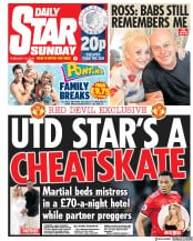 Daily Star Sunday (UK) Newspaper Front Page for 10 February 2019