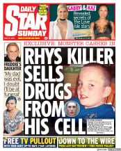 Daily Star Sunday (UK) Newspaper Front Page for 12 May 2019