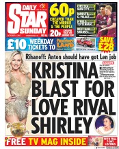 Daily Star Sunday (UK) Newspaper Front Page for 1 October 2017