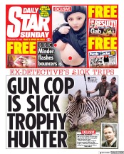 Daily Star Sunday (UK) Newspaper Front Page for 23 February 2020