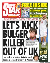 Daily Star Sunday (UK) Newspaper Front Page for 23 June 2019