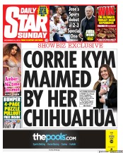 Daily Star Sunday (UK) Newspaper Front Page for 24 November 2019