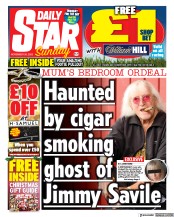 Daily Star Sunday front page for 26 November 2023