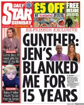 Daily Star Sunday (UK) Newspaper Front Page for 29 September 2019