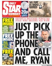 Daily Star Sunday (UK) Newspaper Front Page for 3 February 2019