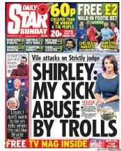 Daily Star Sunday (UK) Newspaper Front Page for 5 November 2017