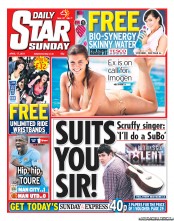 Daily Star Sunday Newspaper Front Page (UK) for 17 April 2011